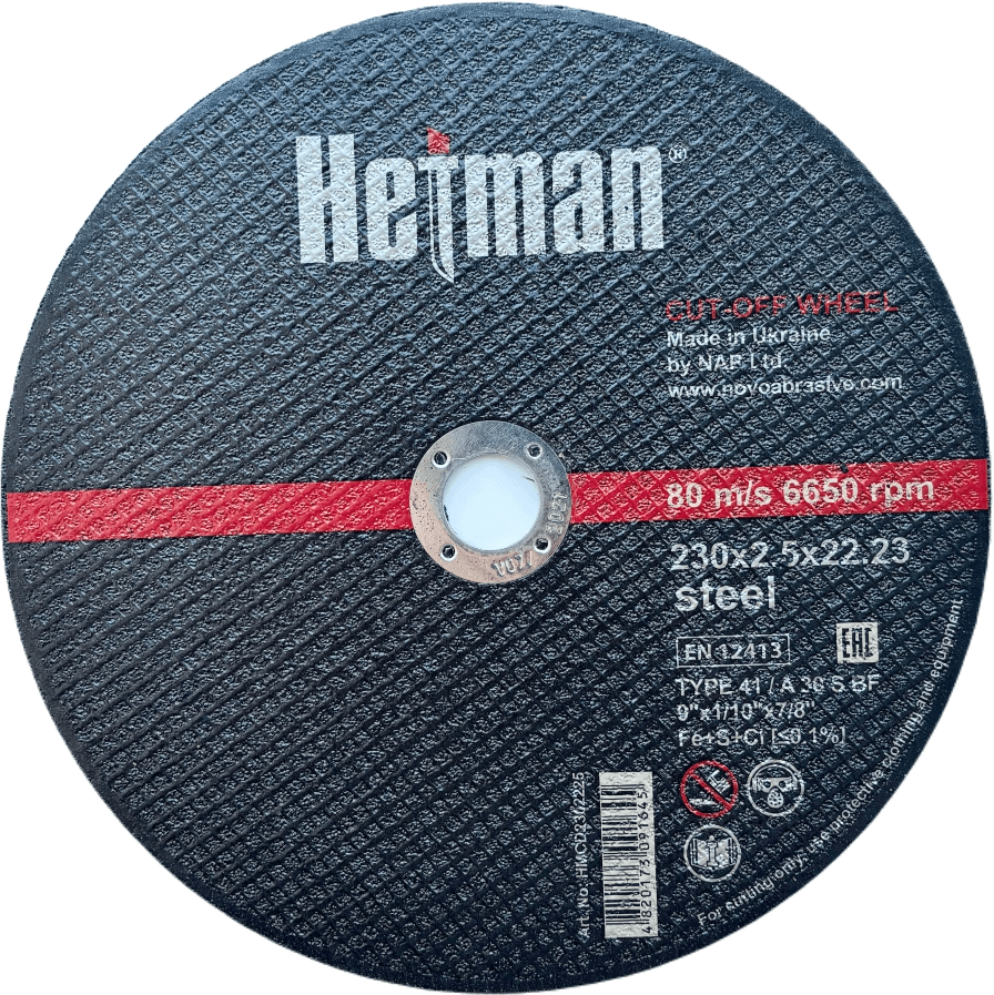 Круг відрізний Hetman 41 230х2.5х22.23 мм, по металу